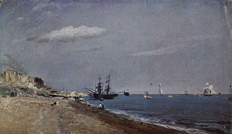 John Constable Beach of Brighton with sailing boats